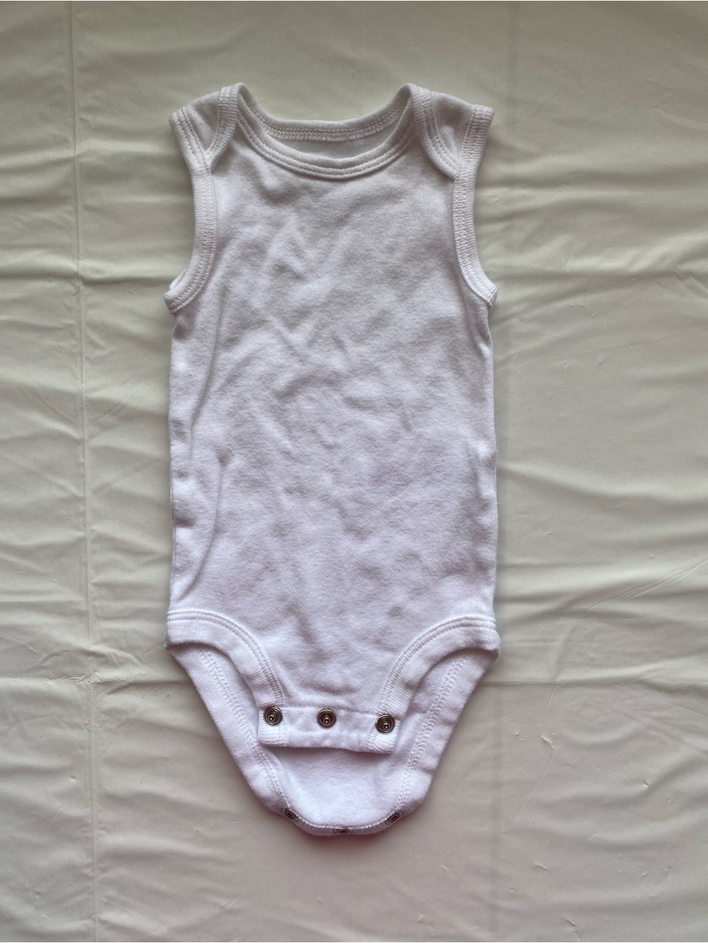 Carter's NB Sleeveless Bodysuit White NB Tank Onesie Basic